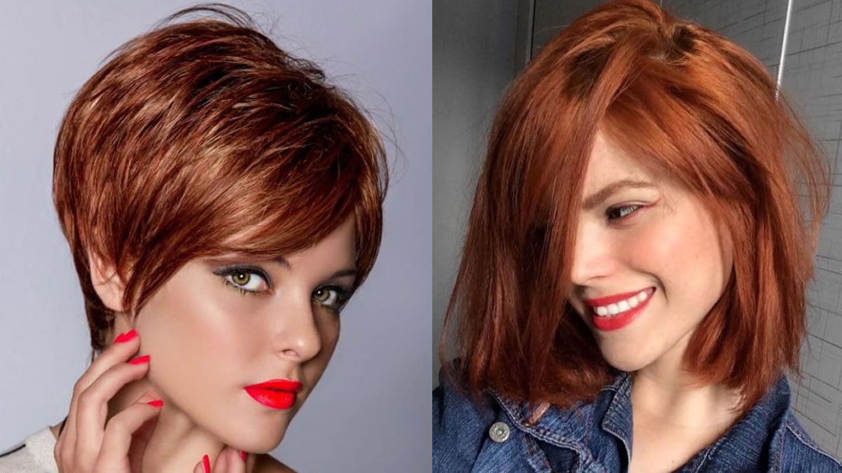 Rotes Haar für lange + kurze Frisuren