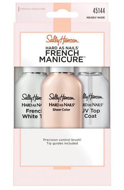 Beste French Manicure Kits: Sally Hansen Hard as Nails French Manicure in Nearly Nude