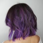 Lavendel kurzes lila Haar