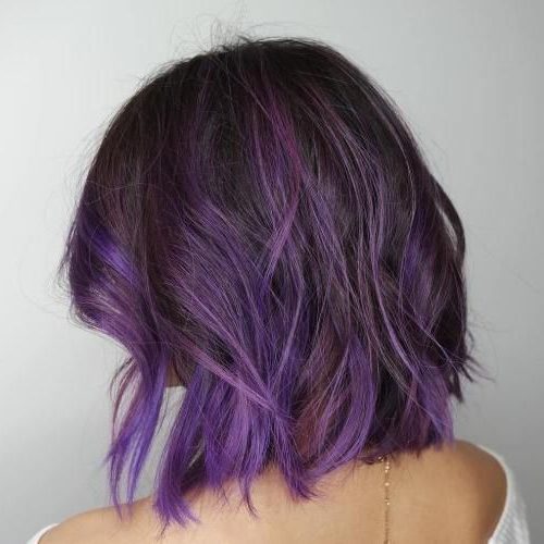 Lavendel kurzes lila Haar