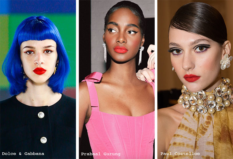 Herbst/Winter 2021-2022 Make-up-Trends: Rote Lippen