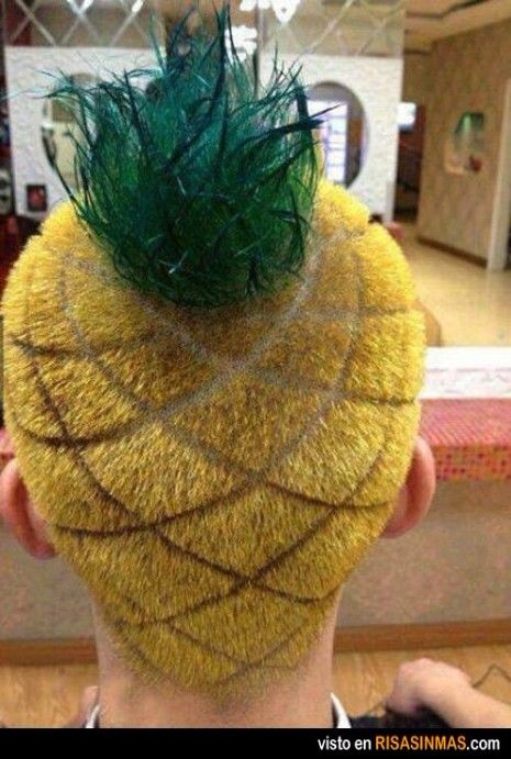 Ananas-Stil-lächerliche-Haarschnitte