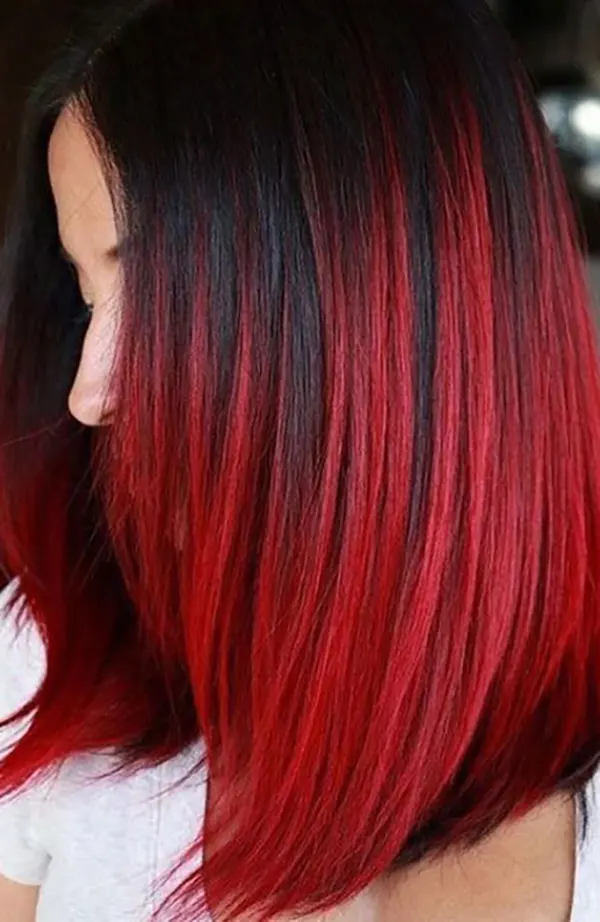 Rotes Balayage-Haar