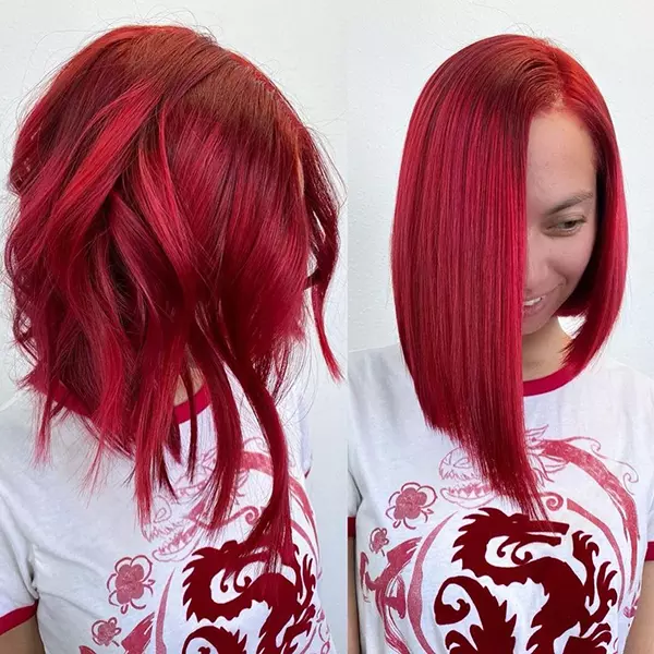 Kurze rote Bob-Haarschnitte für schwarze Frauen