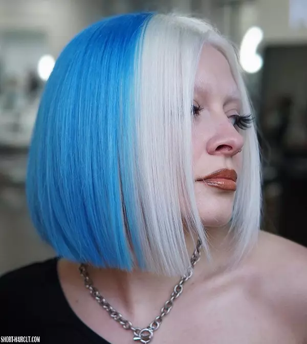 Kurze blaue Frisuren