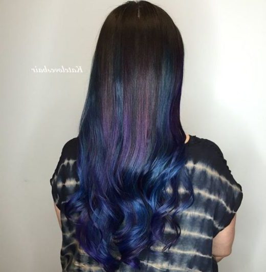 blaue haarfarbe für dunkles haar
