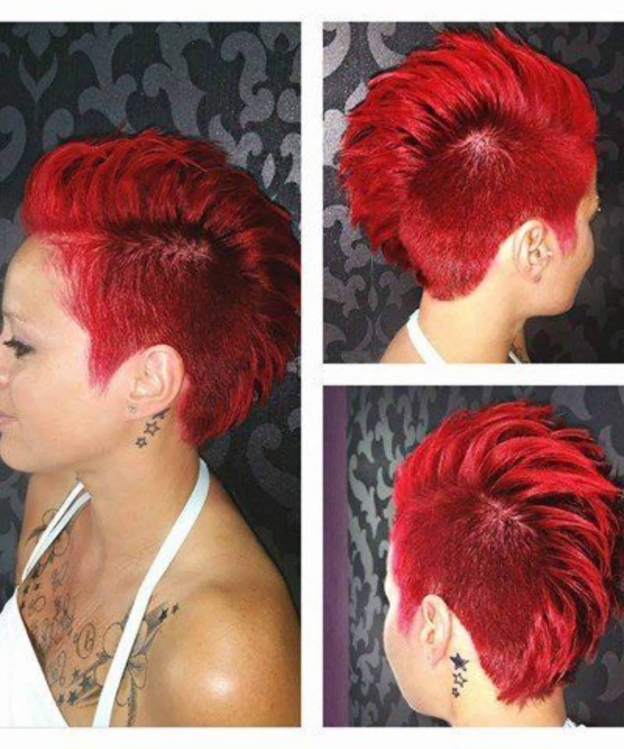 rundes gesicht pixie schnitt rote haare