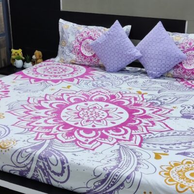 Bringen Sie Farbe in Ihr Schlafzimmer mit dem World of EK Abstract bedruckten Bettlaken

