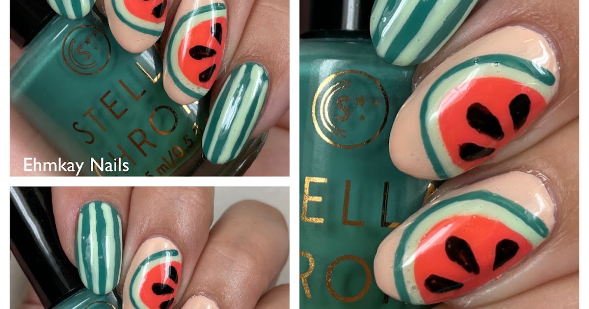 ehmkay Nägel: Wassermelonen-Nagelkunst