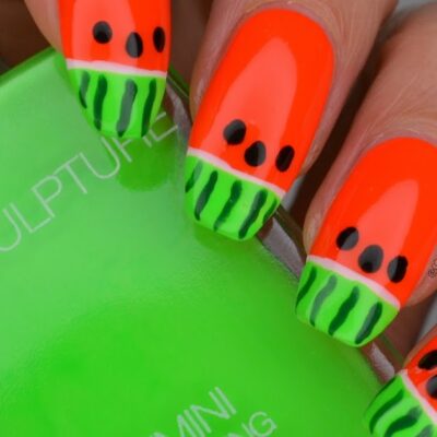  NÄGEL |  Neon-Wassermelonen #CBBxManiMonday |  Kosmetischer Beweis
