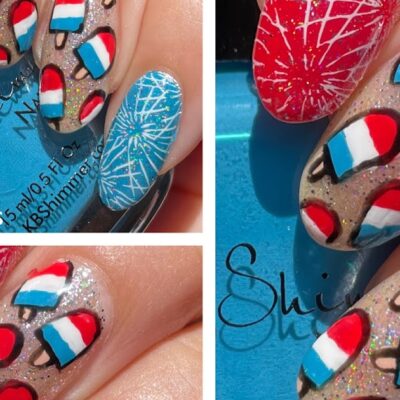 ehmkay nails: Fourth of July Nail Art: Eis am Stiel, Feuerwerk und mehr!
