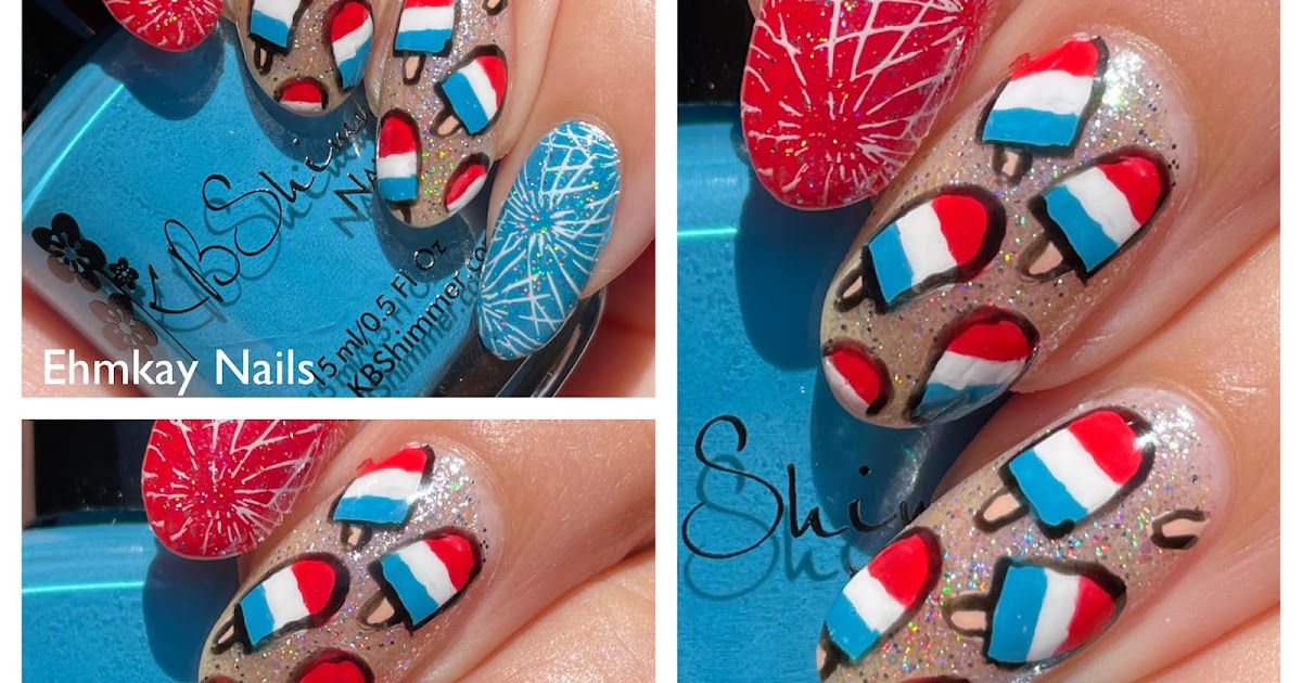 ehmkay nails: Fourth of July Nail Art: Eis am Stiel, Feuerwerk und mehr!