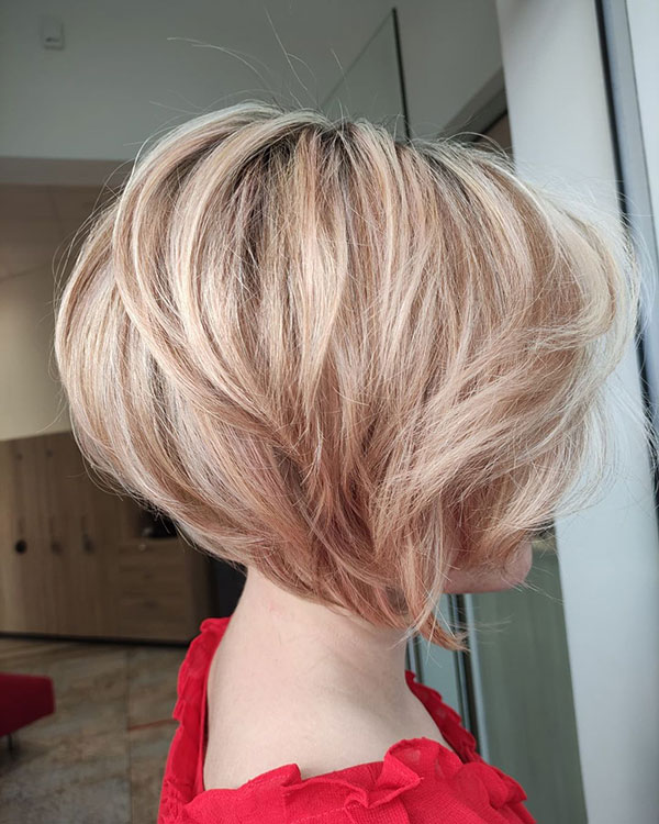 Blondes Bob-Haar