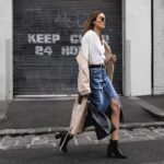 How To Style Denim Midi Skirt For Spring Looks