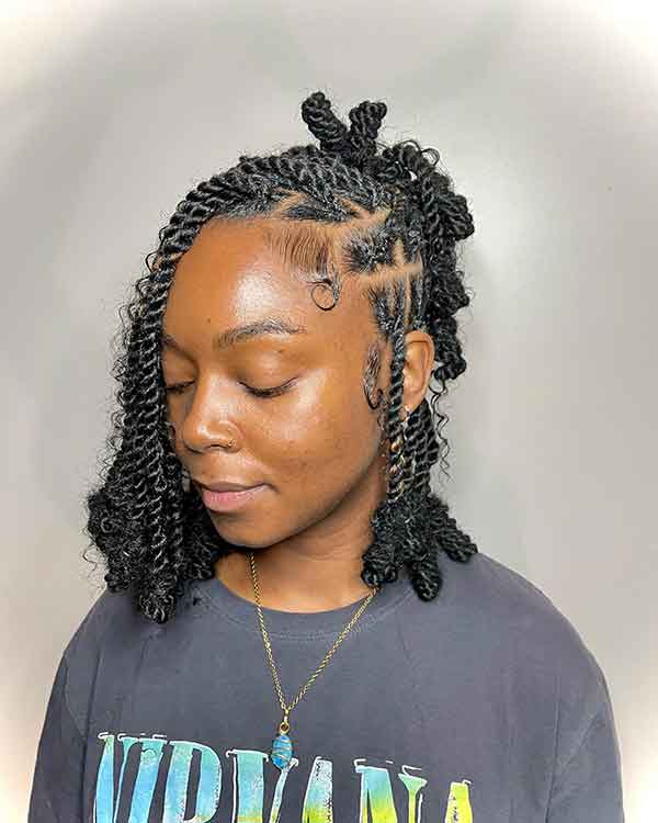 Kurze geflochtene Frisuren für schwarze Frauen