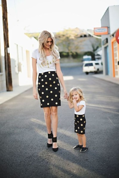 Wurf und Polka Dots Mommy and me Outfits