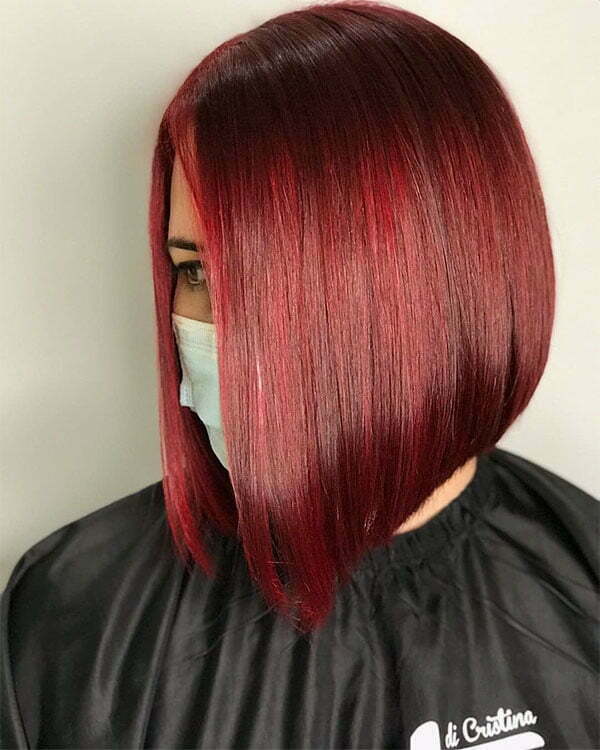 Rote Frisuren für Frauen