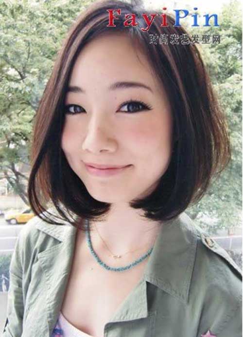 Süßes glattes Bob-Haar für asiatische Mädchen