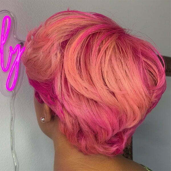 Haare rosa kurz