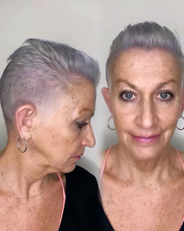 Kurze Pixie-Frisuren für Frauen über 60