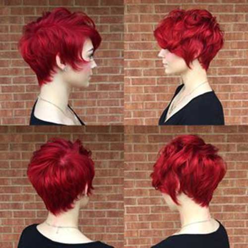 Rotes Pixie-Haar
