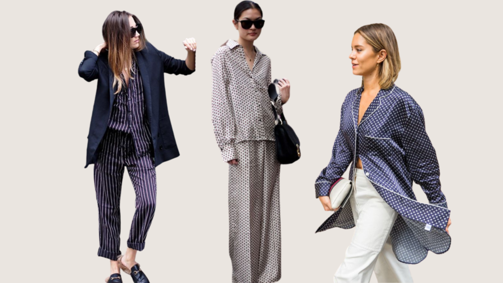 Setzen Sie ein Statement mit dem Pyjama-Trend im modischen Streetstyle