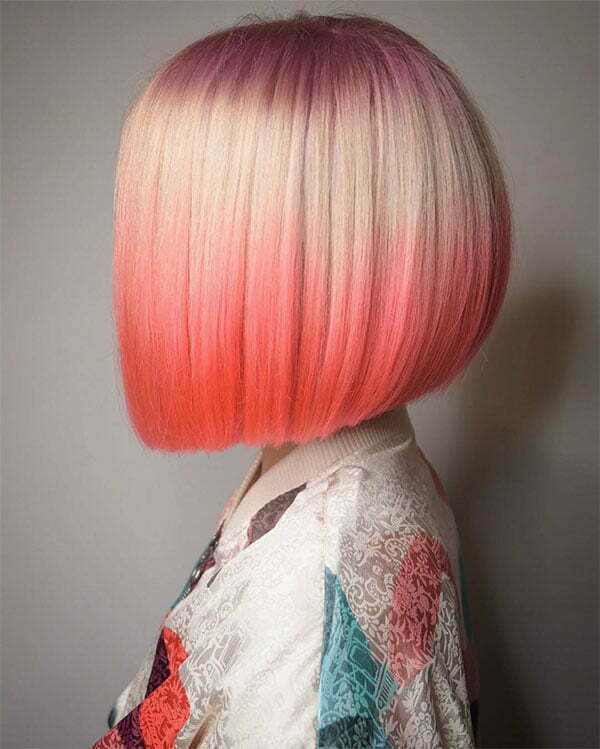 Süße kurze rosa Haarschnitte