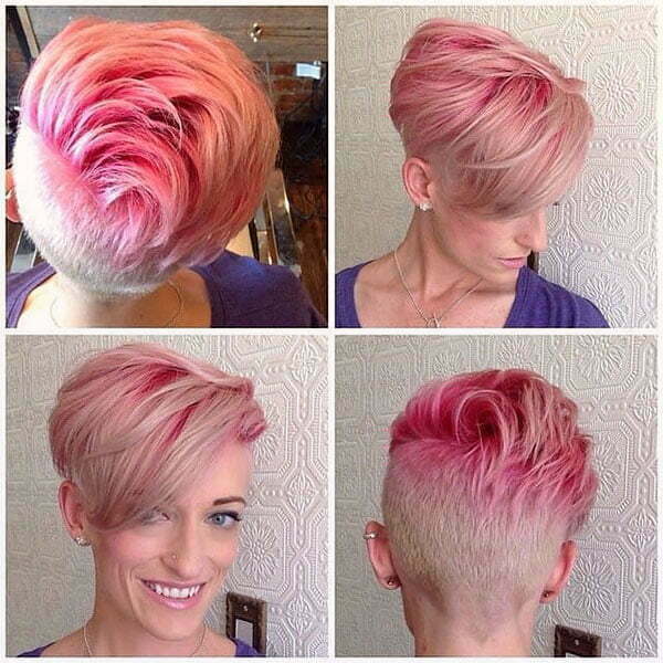 Haarschnitte für rosa Haare