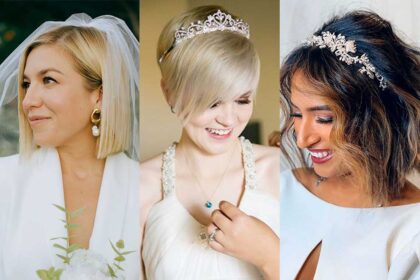 Stilvolle Hochzeitsfrisuren für kurzes Haar – perfekte Locken