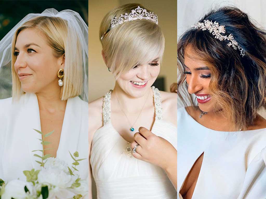Stilvolle Hochzeitsfrisuren für kurzes Haar – perfekte Locken