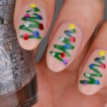 NÄGEL |  Abstrakte Weihnachtsbaum-Nagelkunst #CBBxManiMonday |  Kosmetischer Beweis