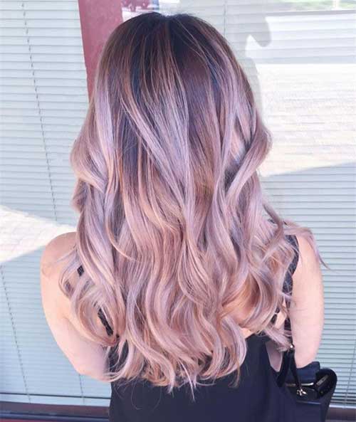 Pastellrosa Ombre-Haarfarbe