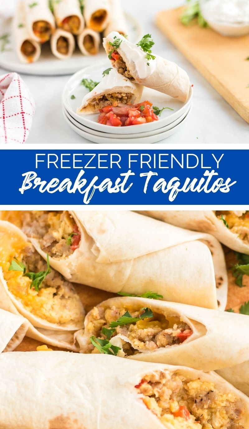 Diese gefriergeeigneten Frühstücks-Taquitos sind knusprig, goldbraun und voller pikantem Geschmack und haben die perfekte Größe, um sie mitzunehmen, wenn Sie aus der Tür gehen. über @familyfresh