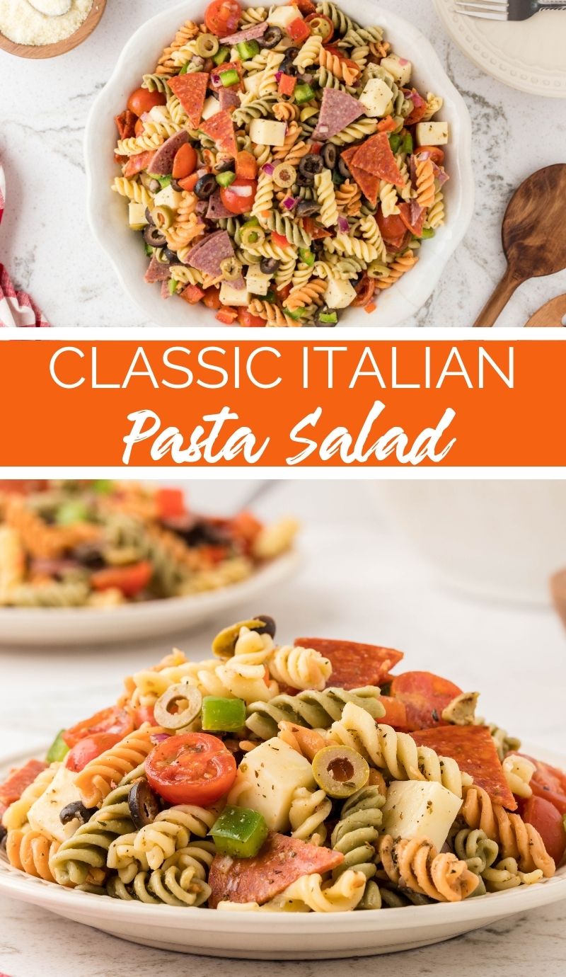 Dieser klassische italienische Nudelsalat strotzt nur so vor leuchtenden Farben, verlockenden Aromen und einer harmonischen Mischung aus frischen Zutaten. über @familyfresh